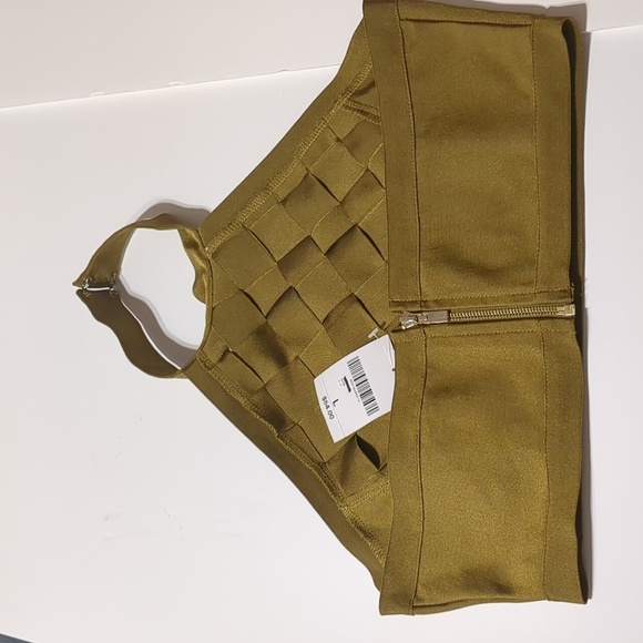 Forever 21 Crop Top  Sleeveless Olive Green size Large - Picture 6 of 8